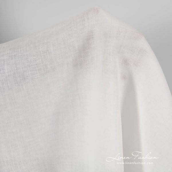 Lightweight off-white linen fabric