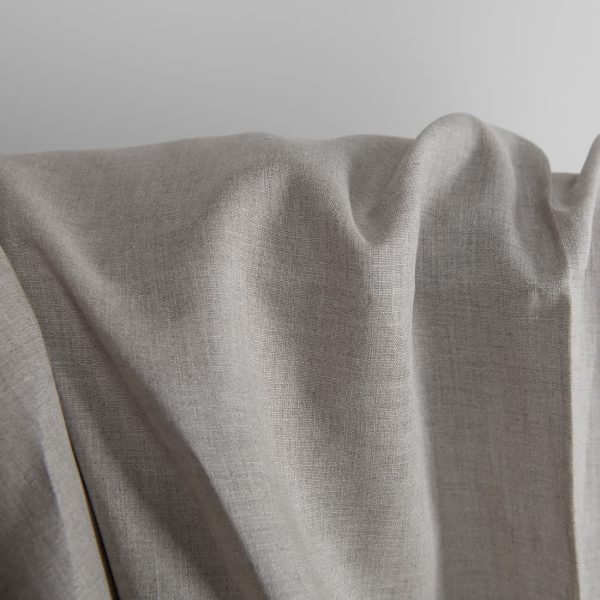 Natural undyed linen fabric lightweight texture