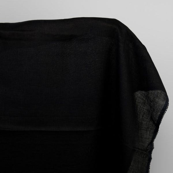 Black linen fabric
