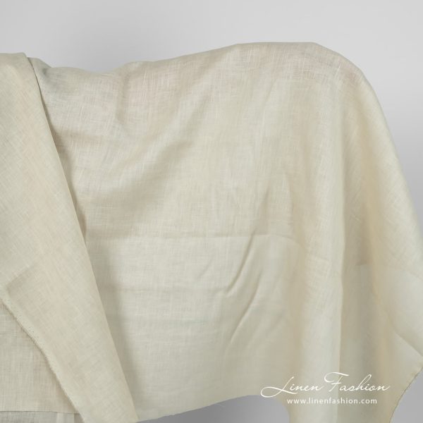 Linen fabric greyish green colour