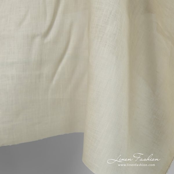 Linen fabric greyish green colour edge