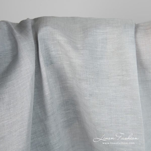 Linen fabric grey-white blocky gradient 150cm
