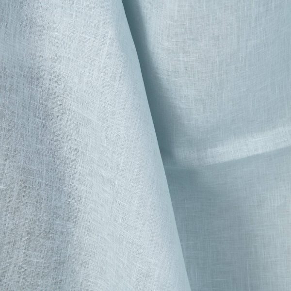 Linen fabric plain pale green, 150cm width