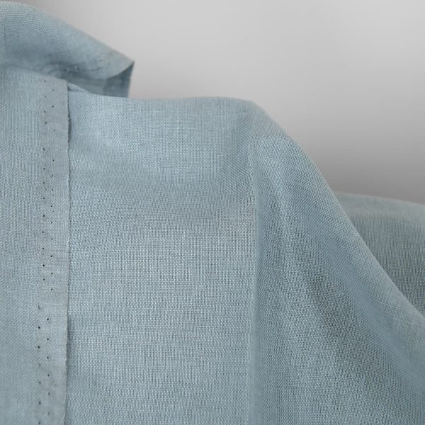 Linen fabric light greyish blue, texture