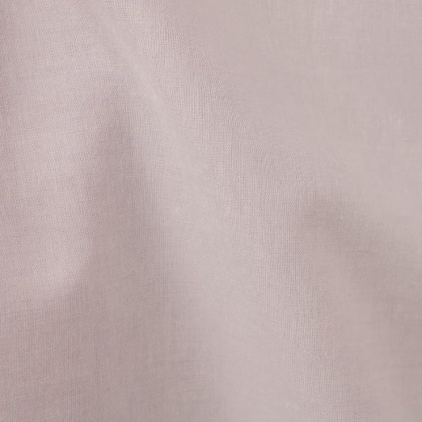 Wide linen cotton fabric lilac colour close view