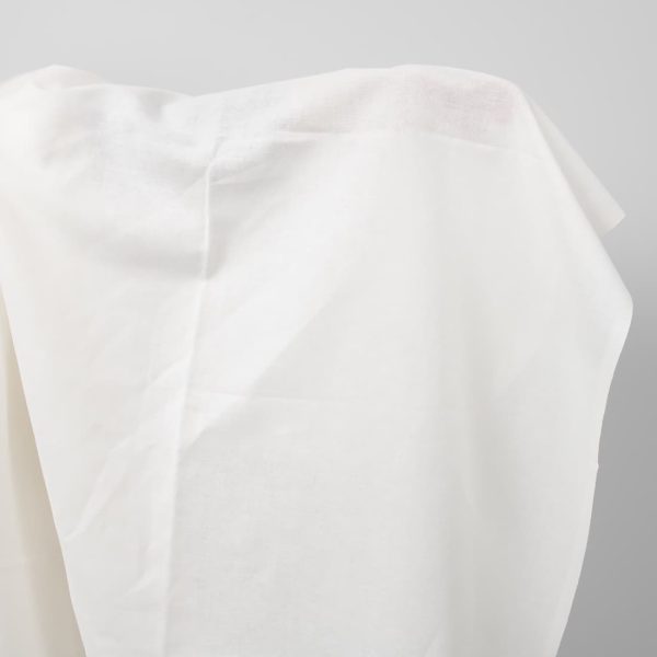 Wide linen cotton fabric white colour