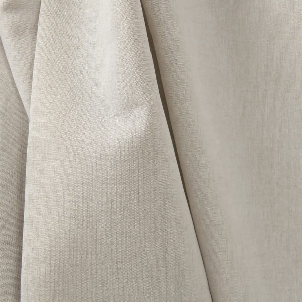 Wide linen cotton fabric natural light grey colour product photo