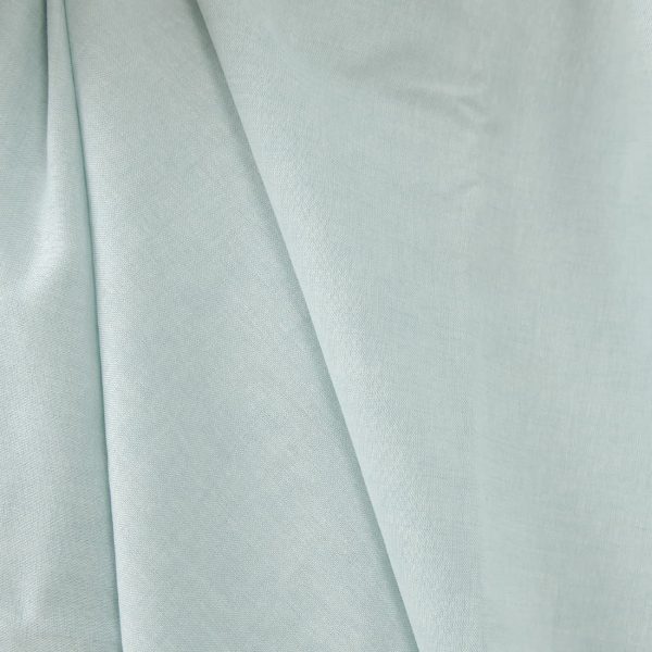 Wide linen cotton fabric pale turquoise colour product photo
