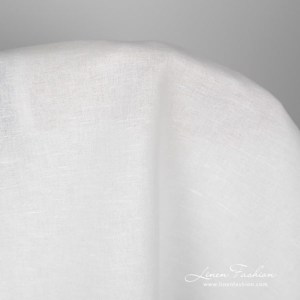 Wide lightweight, plainly-woven off-white linen / cotton fabric
