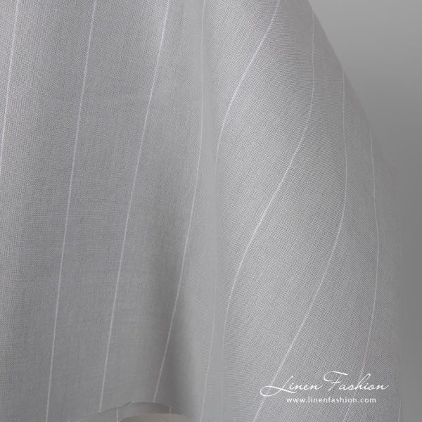 Light grey cyed linen cotton fabric.
