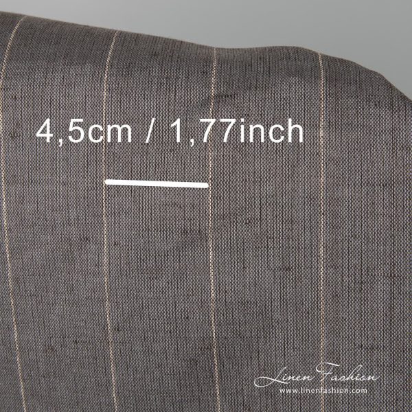 Linen-cotton fabric in brown grey colour.