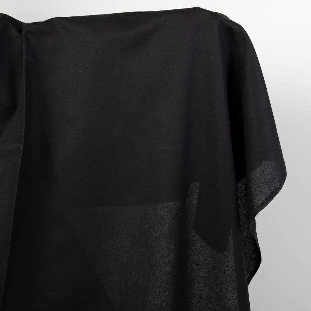 Linen cotton fabric black colour