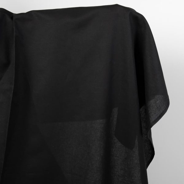 Linen cotton fabric black colour