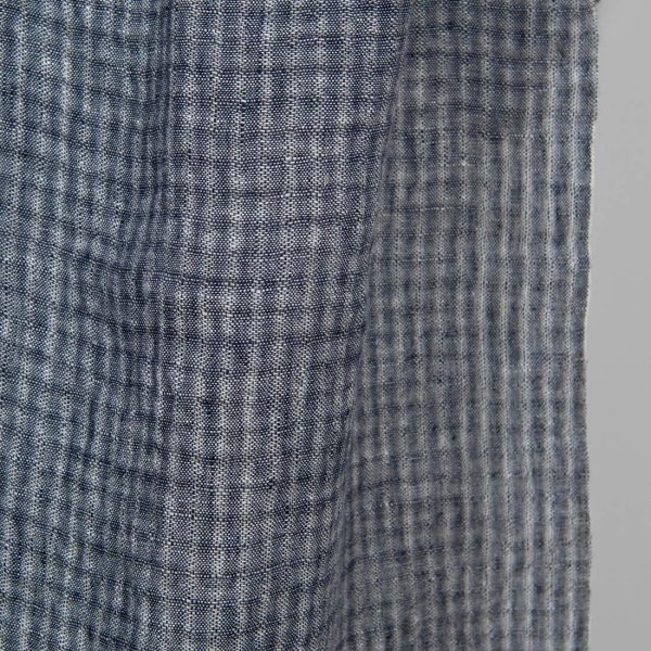 washed-linen-fabric-in-checks, 100% linen