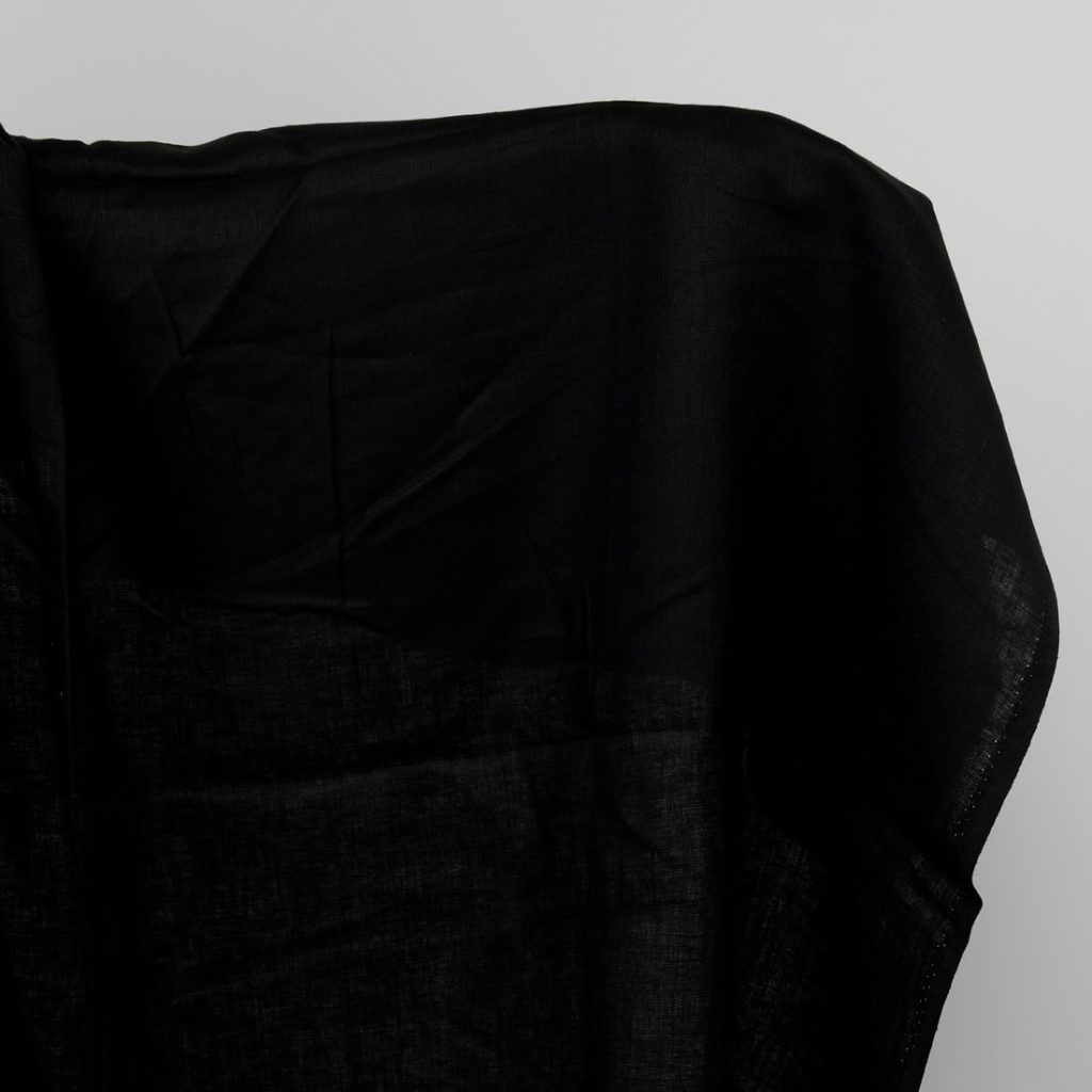 Black linen fabric