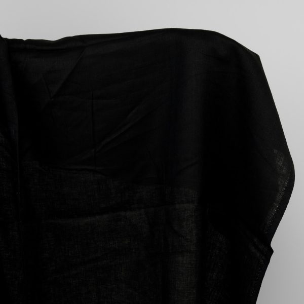 Black linen fabric