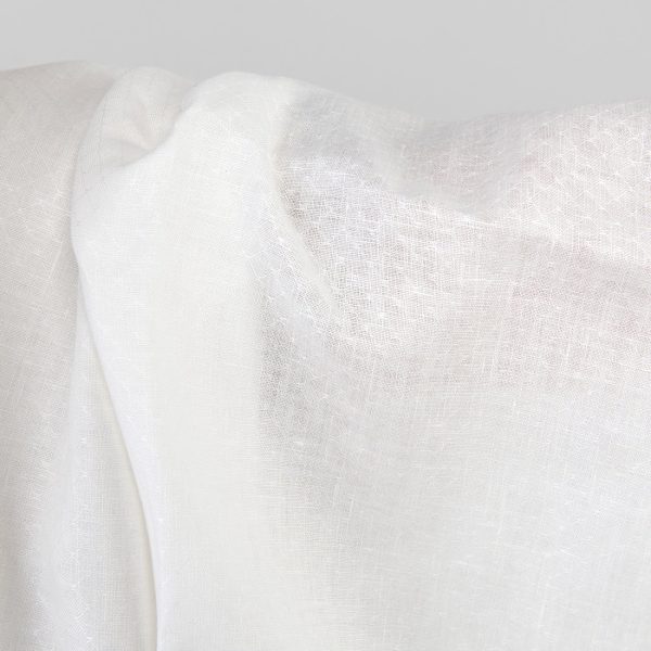 Off-white linen fabric, unwashed