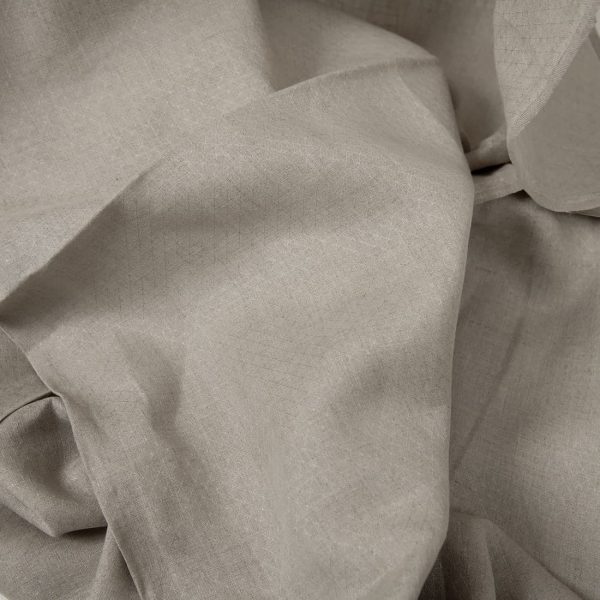 Grey patterned pure linen fabric texture