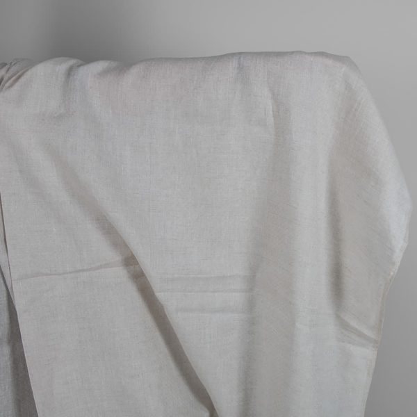 Patterned fabric undyed linen and white mix