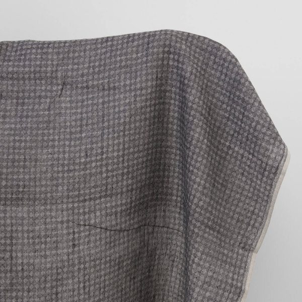 Black and grey linen fabric