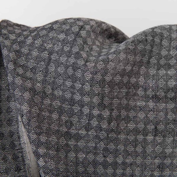 Black and grey linen fabric, 100% linen