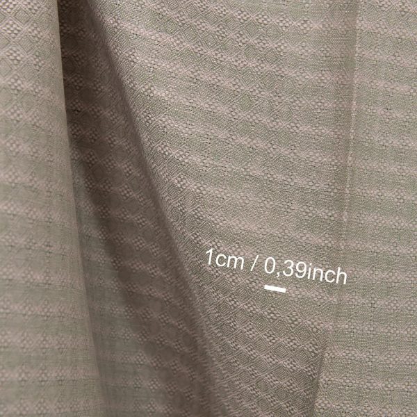 Linen fabric lilac green diamond pattern, with measurements