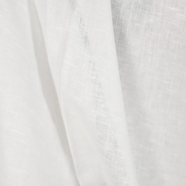 Pure linen fabric in off-white texture