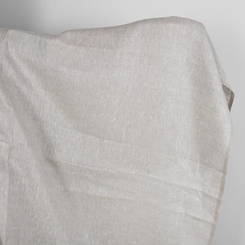 Linen fabric natural undyed and white mix