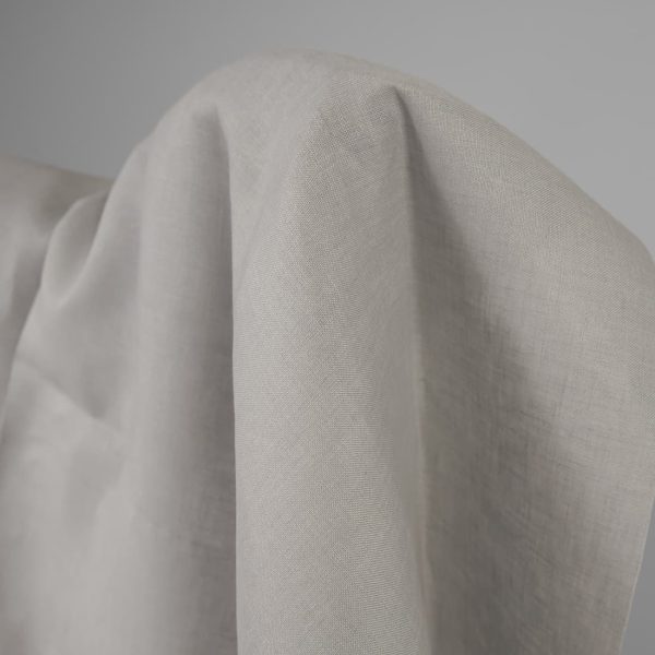 Linen fabric light grey colour product photo