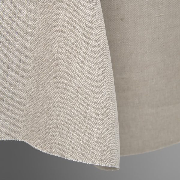 linen herringbone beige fabric, width 150cm