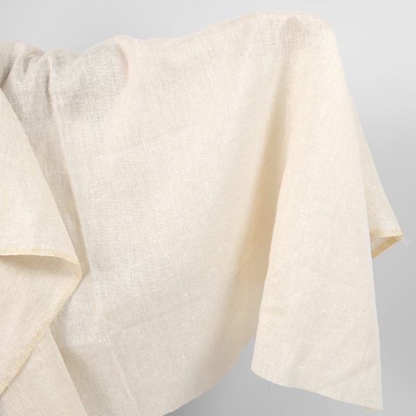 linen with PES yellow with lurex fabric