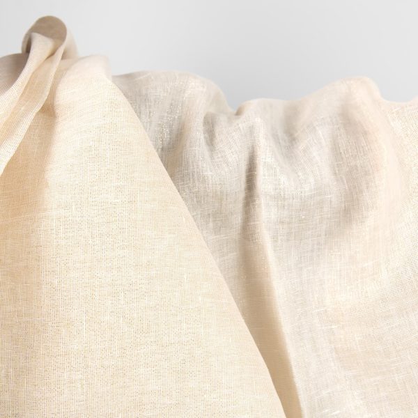 linen with PES yellow with lurex fabric, 150cm
