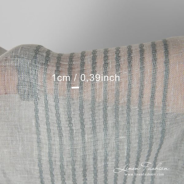 Gauze 100% linen fabric in grey.