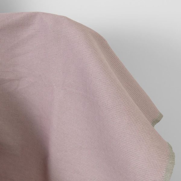 リネンコットン 厚手生地 ライラックとグレー ワッフル