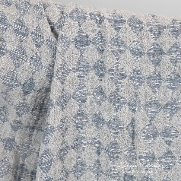 Washed linen cotton fabric in grey.