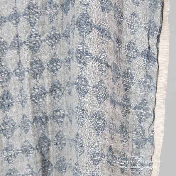 Linen cotton washed fabric in grey.