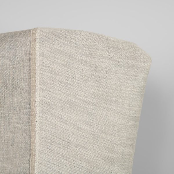 Linen cotton fabric beige grey satin double-sided, 150cm