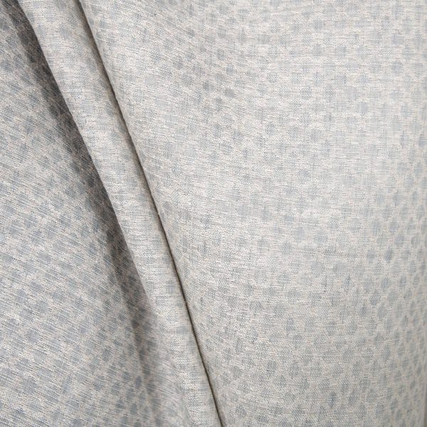 Linen cotton fabric grey beige diamonds double-layer