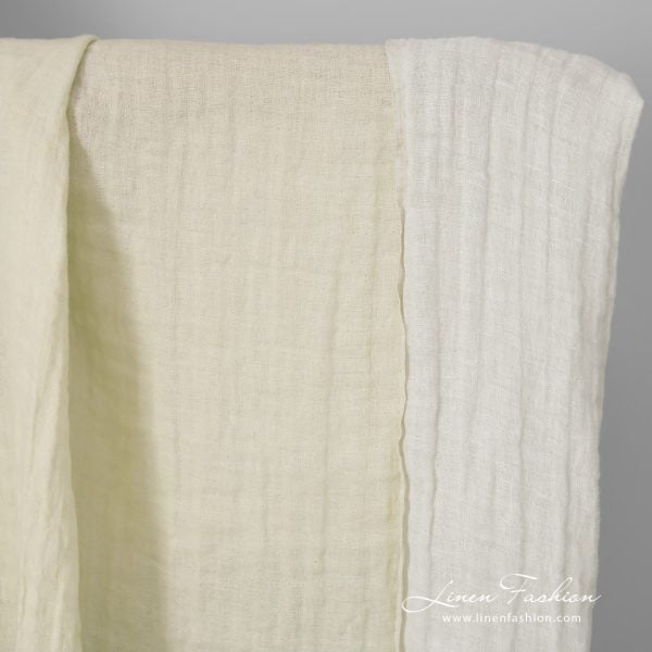 linen doublesided cream fabric