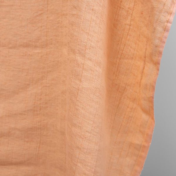 linen washed peach color fabric, 140cm.