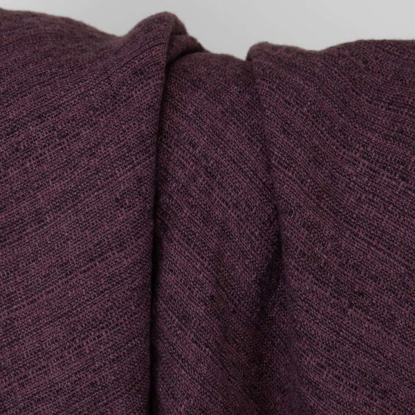 Violet linen fabric in tweed, washed, 140cm width