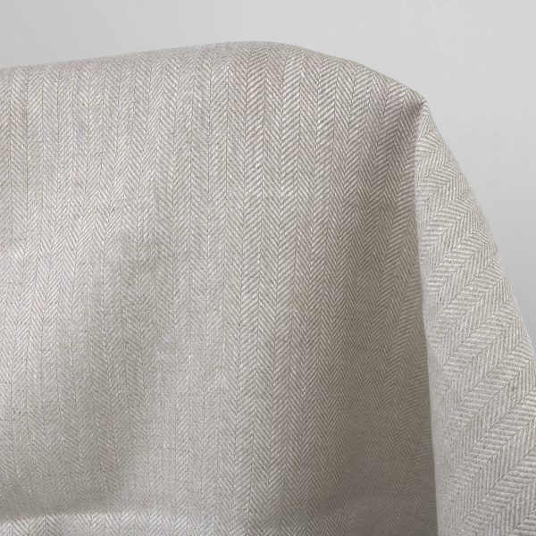 Beige linen fabric, mix of natural and white