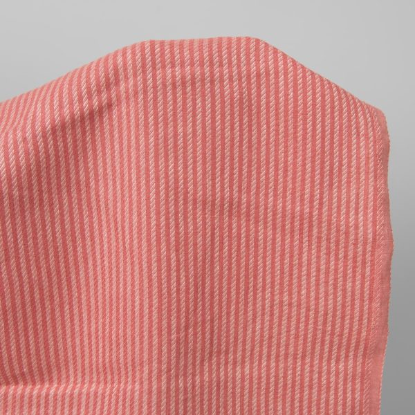 Red striped pure linen fabric product photo
