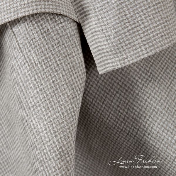 Off-white and natural linen fabric, perfect for clothes and home textile