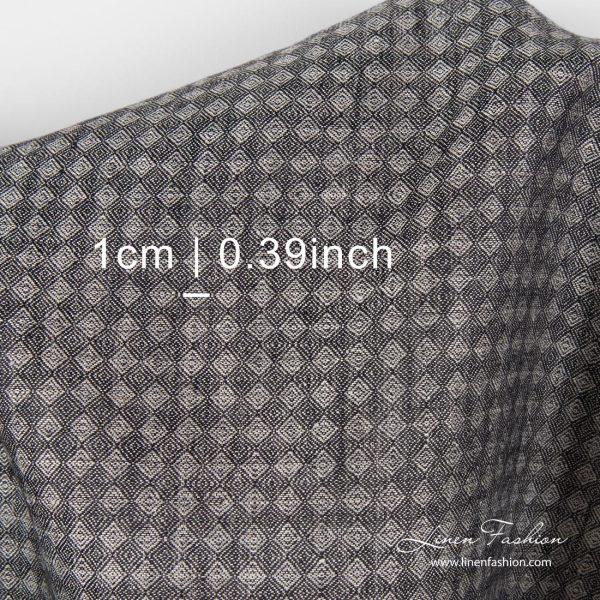 Small diamond pattern linen fabric