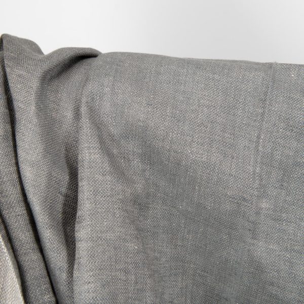 linen satin grey fabric, double sided. mix of different shades