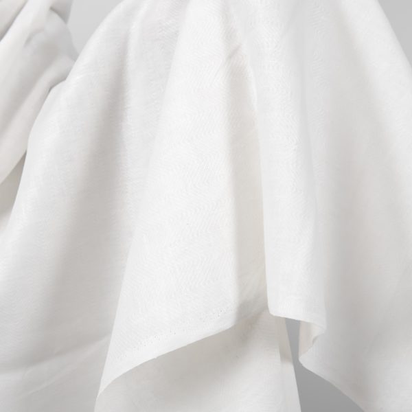 off white linen herringbone fabric