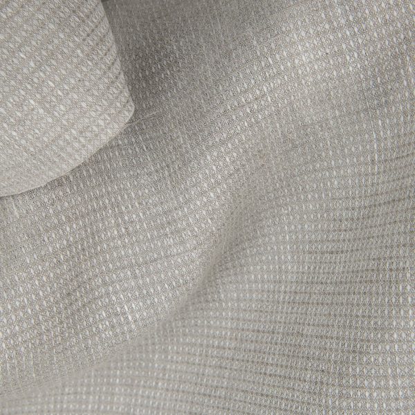 Grey linen fabric in a small checks, create a waffle pattern look