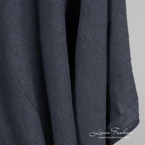 Linen cotton fabric dark color