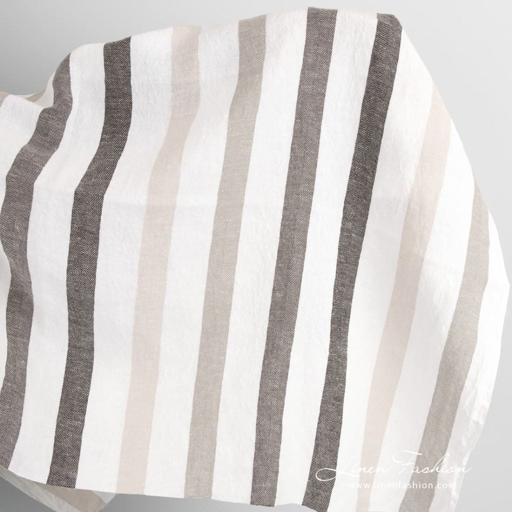Wide linen cotton fabric